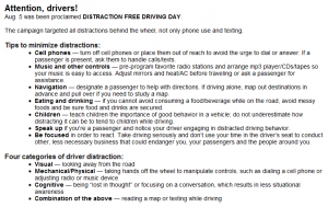 distraction free driving day